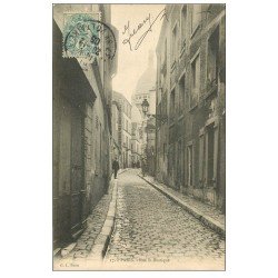 carte postale ancienne PARIS 18. Rue Saint-Rustique 1905