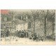 carte postale ancienne PARIS 18. Square Saint-Pierre 1904. Pli coin gauche inf.