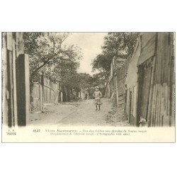 carte postale ancienne PARIS 18. Vieille rue détruite emplacement Avenue Junot