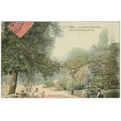PARIS 19. Buttes Chaumont. Allée ceinture du Lac 1906
