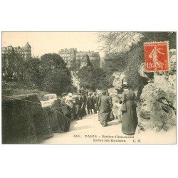 PARIS 19. Buttes Chaumont. Entrée les Rochers 1912