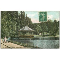 carte postale ancienne PARIS 19. Buttes Chaumont. Kiosque de Musique 1907