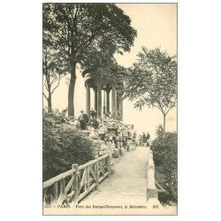 PARIS 19. Buttes Chaumont. Le Belvédére au Parc