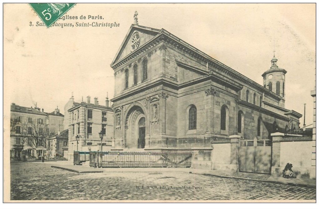 PARIS 19. Eglise SaintJacques SaintChristophe 1908