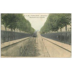 PARIS 19. Métropolitain Boulevard de la Villette 1905