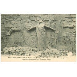 carte postale ancienne PARIS 20. Cimetière du Père Lachaise. Le Mur