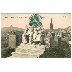 carte postale ancienne PARIS 20. Cimetière Père Lachaise. Le Déclin 1909