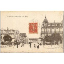 carte postale ancienne 10 ROMILLY-SUR-SEINE. Tabac Rue Carnot 1917