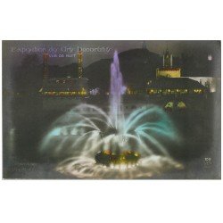 PARIS EXPOSITION DES ARTS DECORATIFS 1925. La Fontaine Vedovelli illuminée