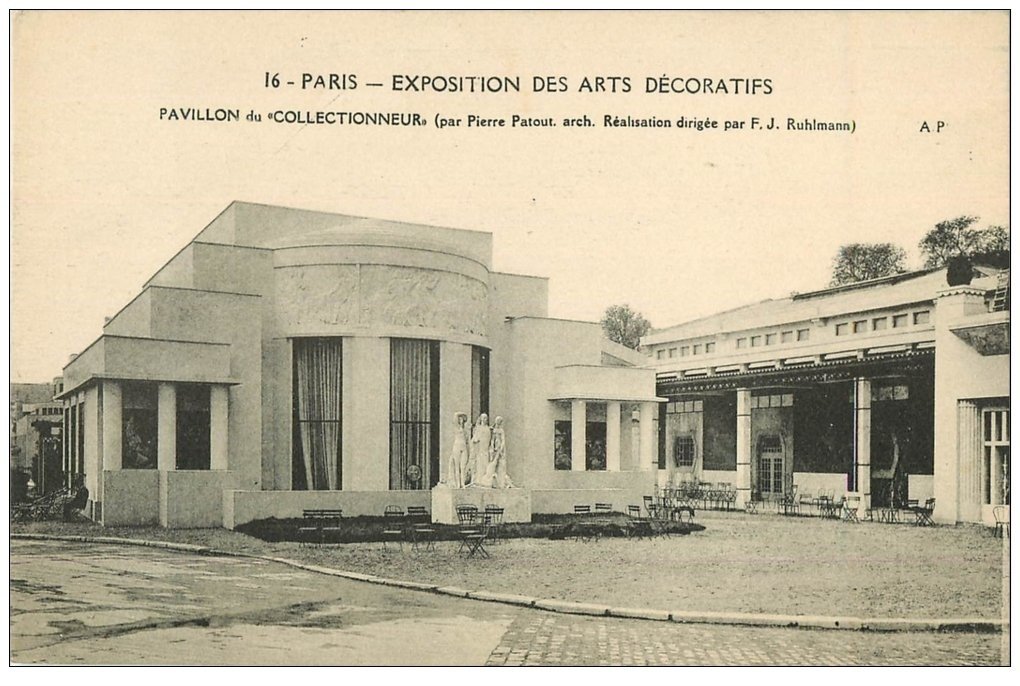 carte postale ancienne PARIS EXPOSITION DES ARTS DECORATIFS 1925. Pavillon du Collectionneur