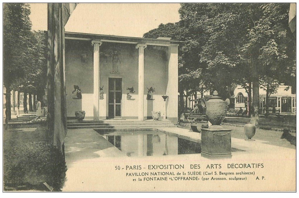 PARIS EXPOSITION DES ARTS DECORATIFS 1925. Pavillon Suède