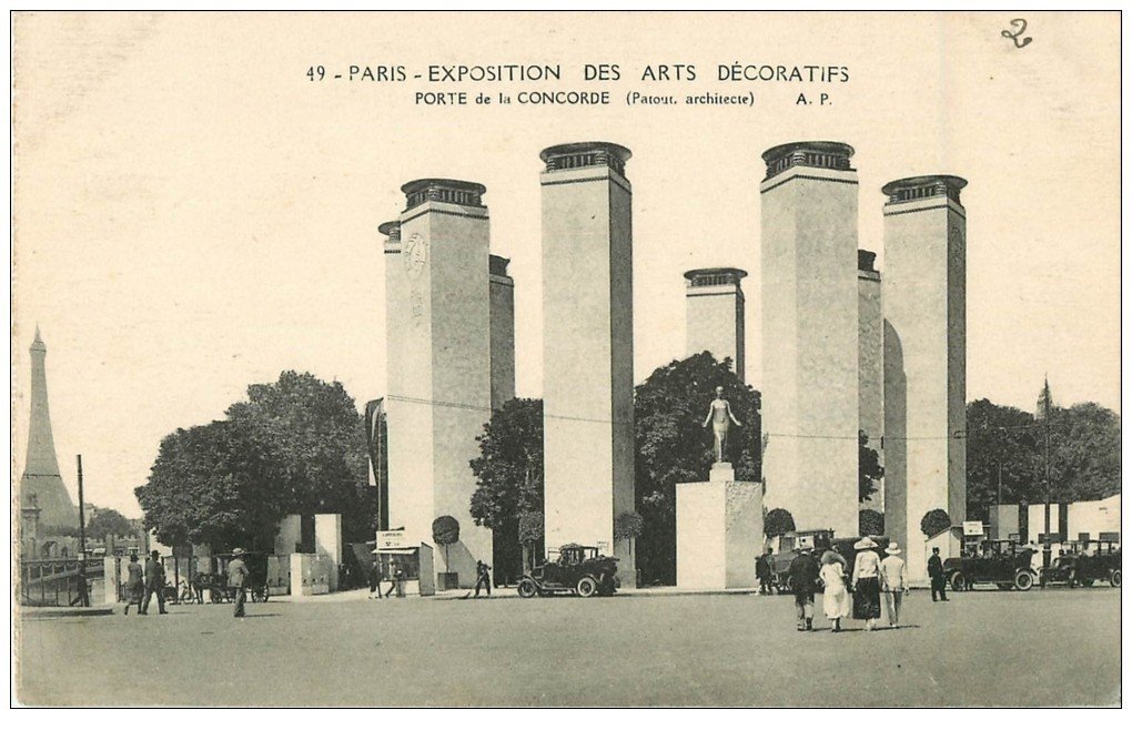 PARIS EXPOSITION DES ARTS DECORATIFS 1925. Porte Concorde