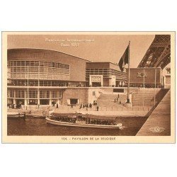 carte postale ancienne PARIS EXPOSITION INTERNATIONALE 1937. Pavillon Belgique