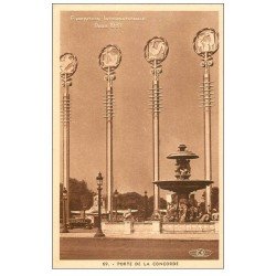 carte postale ancienne PARIS EXPOSITION INTERNATIONALE 1937. Porte Concorde