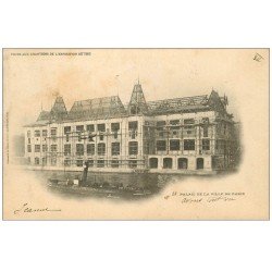 PARIS EXPOSITION UNIVERSELLE 1900. Chantiers Palais Ville Paris. Timbre 5 centimes 1900 + Timbre Taxe 10 cts