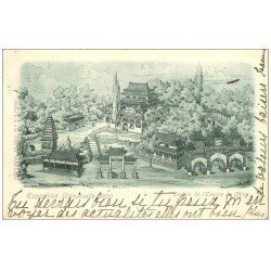 carte postale ancienne PARIS EXPOSITION UNIVERSELLE 1900. Empire de Chine. Timbre 10 centimes 1900