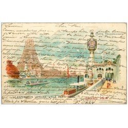 PARIS EXPOSITION UNIVERSELLE 1900. Grand Prix. Gaufrettes LU carte à Système par transparence sous la Lumière