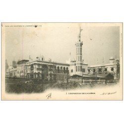 PARIS EXPOSITION UNIVERSELLE 1900. Les Chantiers Algérie. Timbre 5 centimes 1900 + Timbre Taxe 10 ct