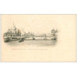 carte postale ancienne PARIS EXPOSITION UNIVERSELLE 1900. Pont des Invalides