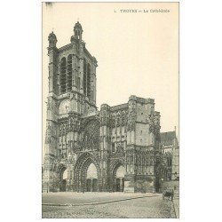 carte postale ancienne 10 TROYES. Cathédrale Saint-Pierre et Paul. Edition Gris librairie