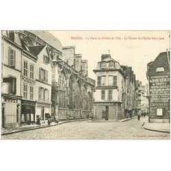 carte postale ancienne 10 TROYES. Chevet place de l'Hôtel de Ville 1916