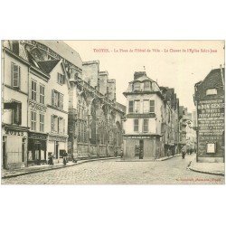 carte postale ancienne 10 TROYES. Chevet place de l'Hôtel de Ville 1916