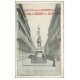 carte postale ancienne PARIS I°. Monument Jeanne d'Arc rue des Pyramides. Cirages du Lion Noir