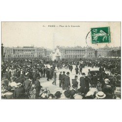 carte postale ancienne PARIS I°. Place de la Concorde 1908