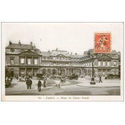 PARIS 01. Place du Palais Royal 1910 carte photo