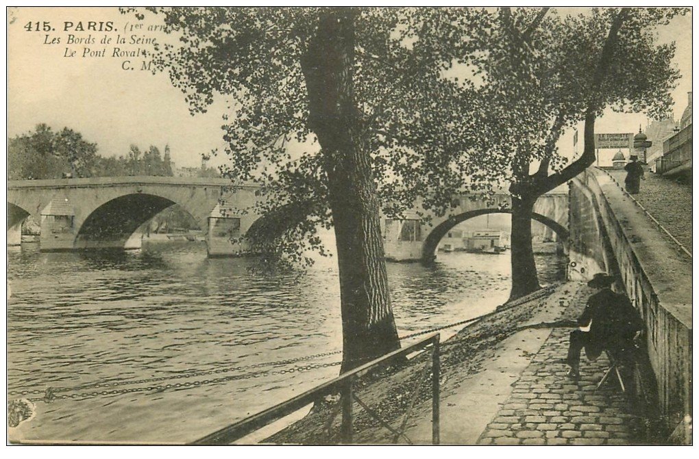 PARIS 01 Pont Royal et bords de Seine 1929