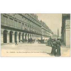 PARIS 01 Rue Castiglione et Colonne Vendôme vers 1900