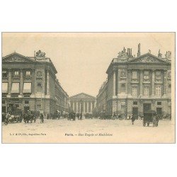 carte postale ancienne PARIS I°. Rue Royale et Madeleine Hippomobile à Impériale