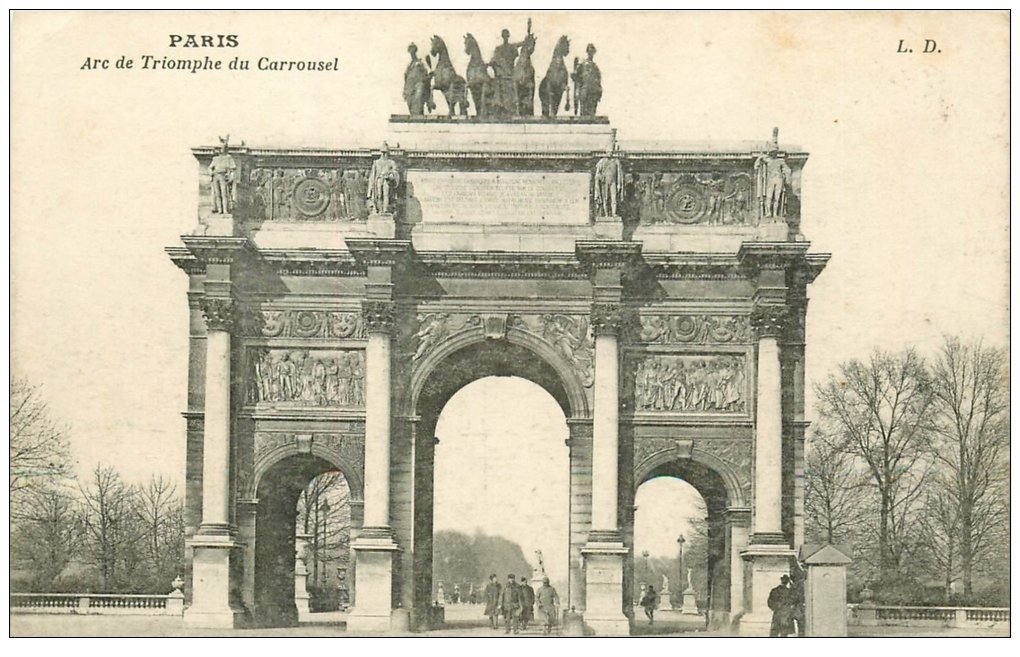 PARIS 01. Carrousel Arc Triomphe 1919
