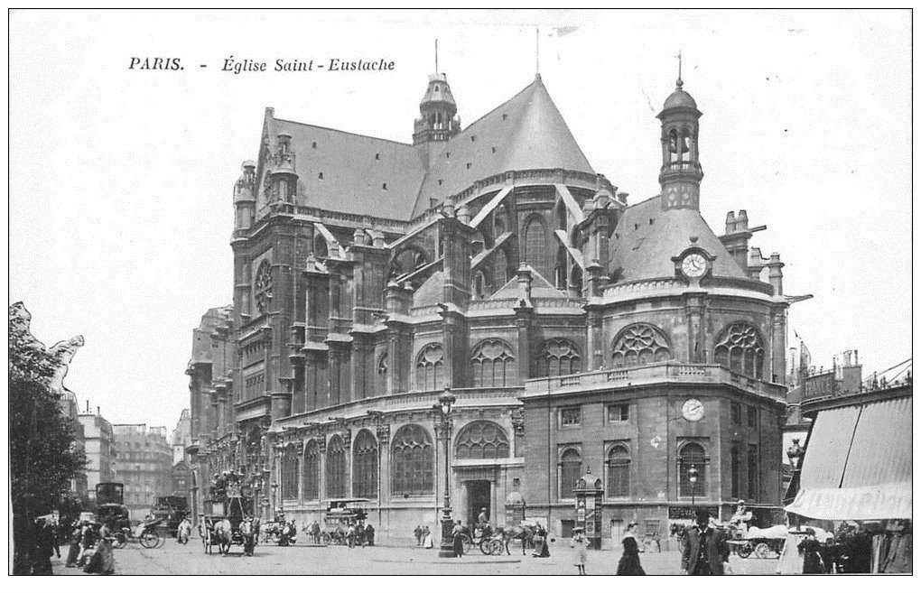 carte postale ancienne PARIS Ier. Eglise Saint-Eustache