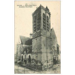 carte postale ancienne 10 TROYES. Eglise Saint-Nizier petite animation