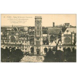 carte postale ancienne PARIS Ier. Eglise Saint-Germain l'Auxerrois et Mairie