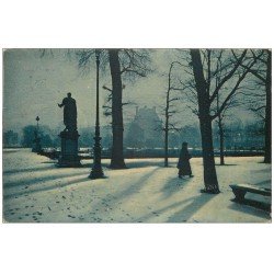 carte postale ancienne PARIS Ier. Les Tuileries sous la neige 1936