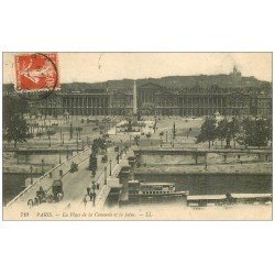 PARIS 01 Place Concorde 1911 et Seine