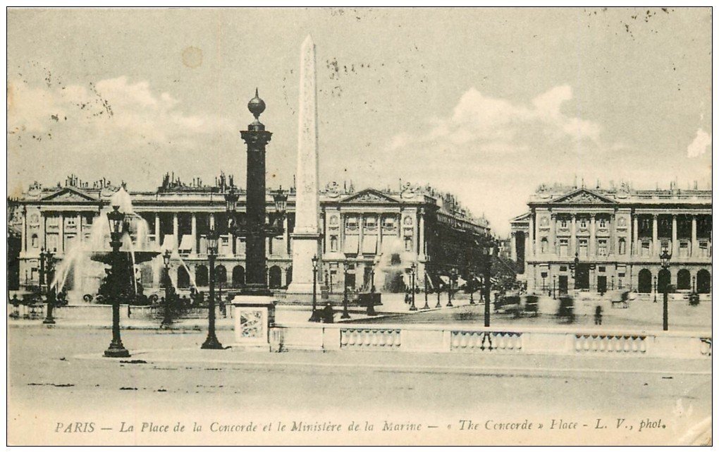 PARIS 01 Place Concorde 1925 Ministère de la Marine