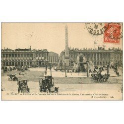 carte postale ancienne PARIS Ier. Place Concorde Automobile Club de France 1922