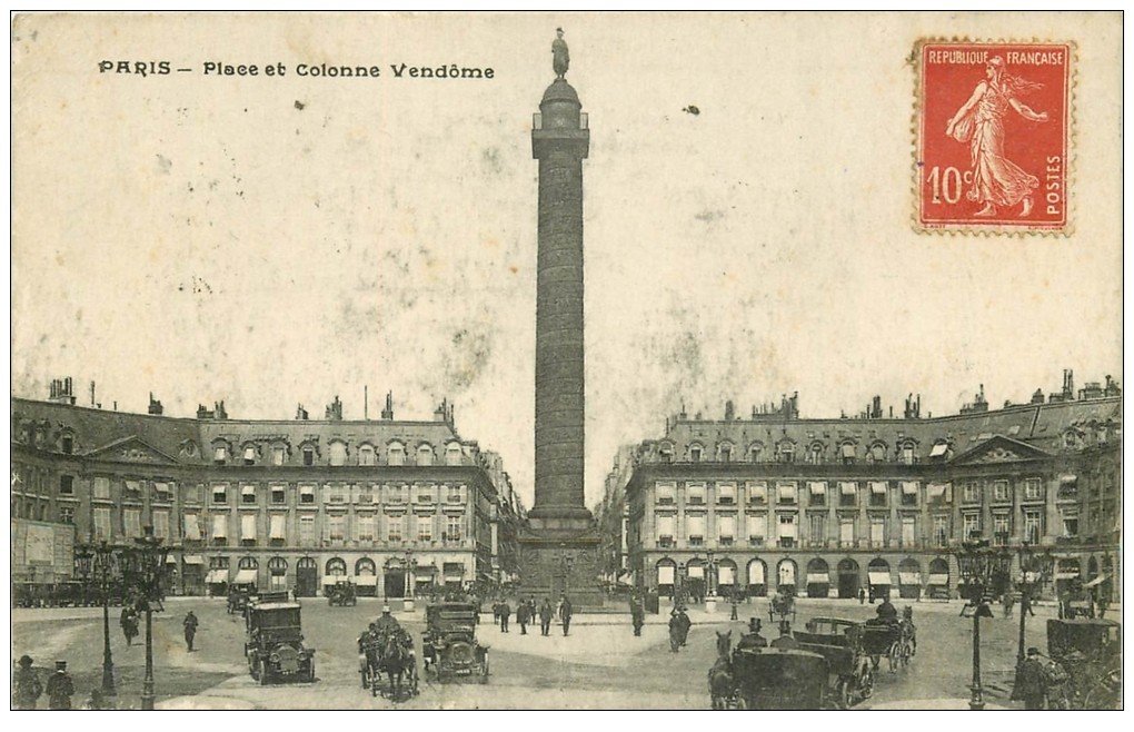 PARIS 01. Place et Colonne Vendôme 1919