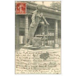 carte postale ancienne PARIS Ier. Statue Camille Desmoulins 1906