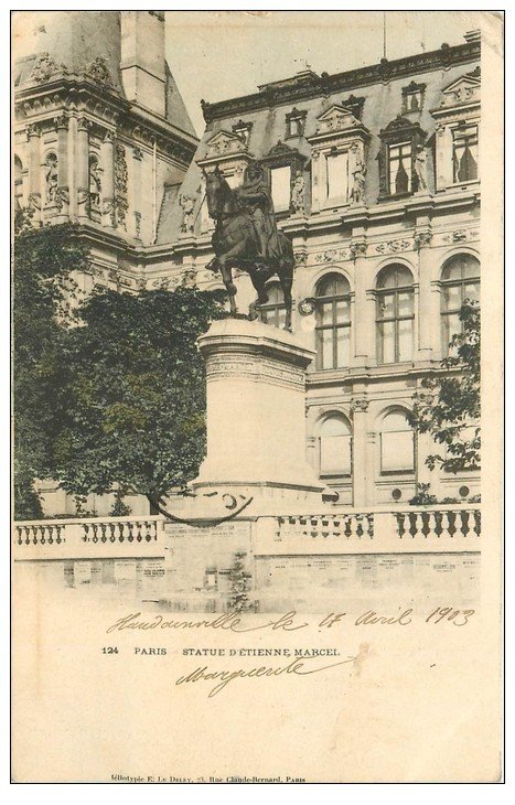 PARIS 01. Statue Etienne Marcel 1903