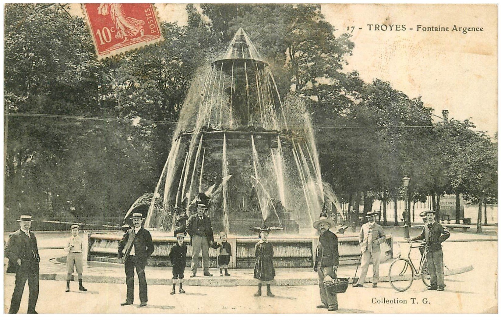 10 TROYES. Fontaine Argence 1906