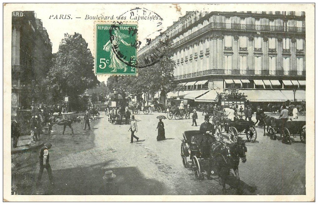 PARIS 02 Boulevard des Capucines 1908