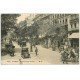 carte postale ancienne PARIS II° Boulevard des Italiens. Taxis et Attelages 1915