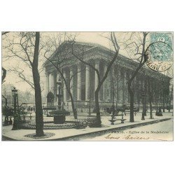 carte postale ancienne PARIS II° Eglise de la Madeleine 1902