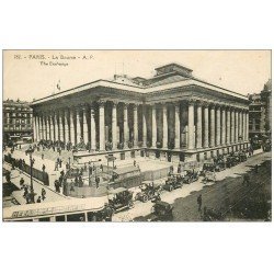 PARIS 02 La Bourse. Autobus et Métropolitain et Taxis. Timbre Espanola 1938