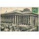 carte postale ancienne PARIS II° La Bourse. Métropolitain et Taxis 1923