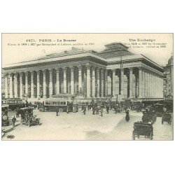 PARIS 02 La Bourse. Taxis, Fiacres et Autobus